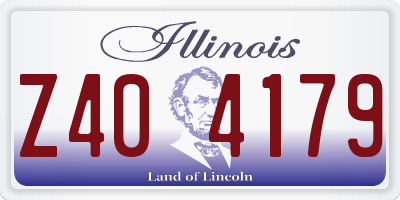 IL license plate Z404179
