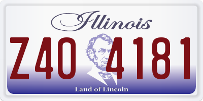 IL license plate Z404181