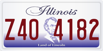 IL license plate Z404182