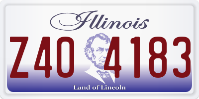 IL license plate Z404183