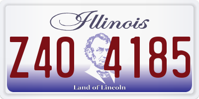 IL license plate Z404185