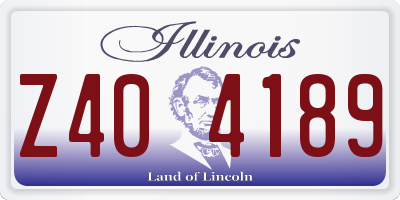 IL license plate Z404189