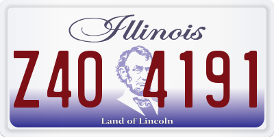 IL license plate Z404191