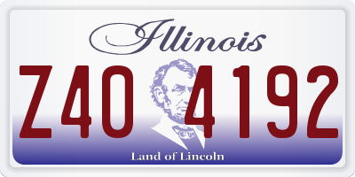 IL license plate Z404192