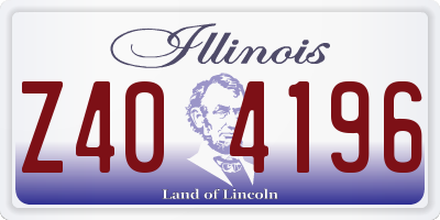 IL license plate Z404196