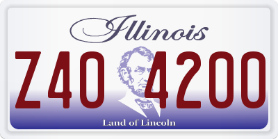 IL license plate Z404200