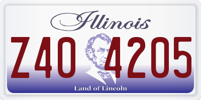 IL license plate Z404205