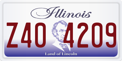 IL license plate Z404209