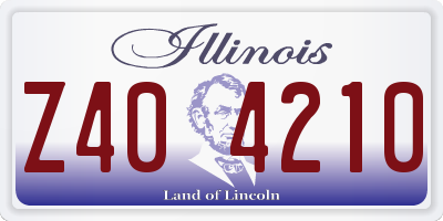 IL license plate Z404210