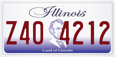 IL license plate Z404212