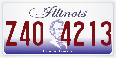 IL license plate Z404213