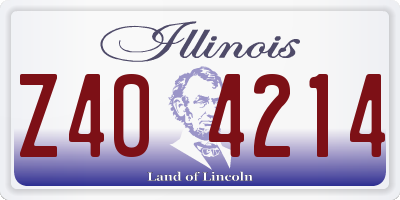 IL license plate Z404214