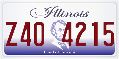 IL license plate Z404215