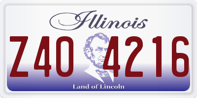 IL license plate Z404216