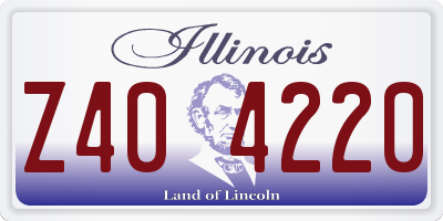 IL license plate Z404220