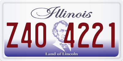 IL license plate Z404221
