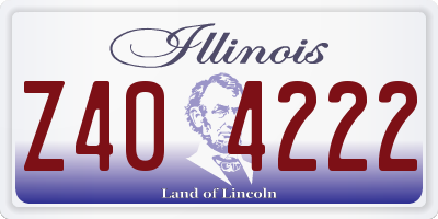 IL license plate Z404222