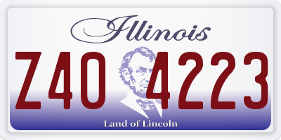 IL license plate Z404223