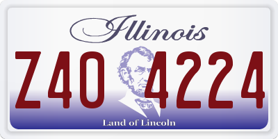 IL license plate Z404224