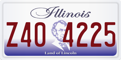 IL license plate Z404225
