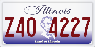 IL license plate Z404227