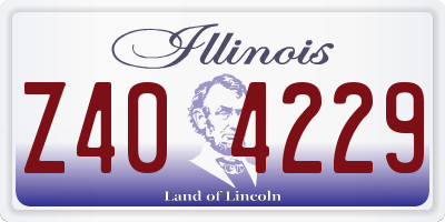 IL license plate Z404229