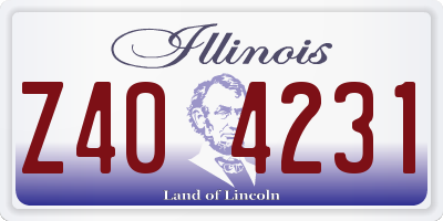 IL license plate Z404231