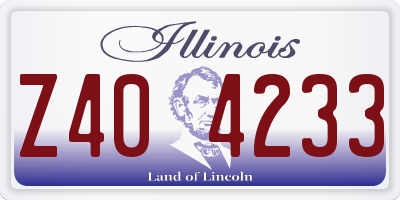 IL license plate Z404233