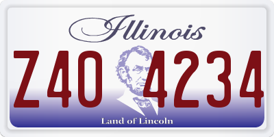 IL license plate Z404234