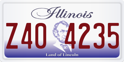 IL license plate Z404235