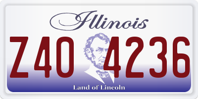 IL license plate Z404236