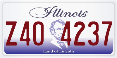 IL license plate Z404237