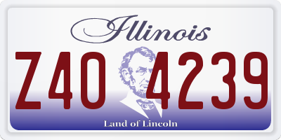 IL license plate Z404239