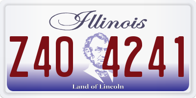 IL license plate Z404241