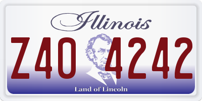 IL license plate Z404242
