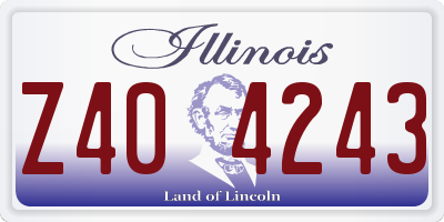 IL license plate Z404243