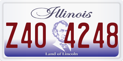 IL license plate Z404248