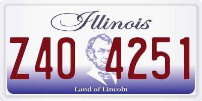 IL license plate Z404251