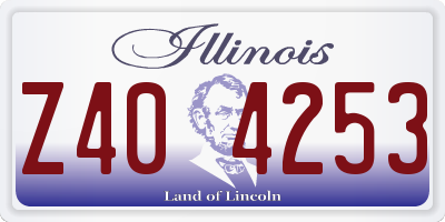 IL license plate Z404253