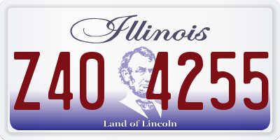 IL license plate Z404255