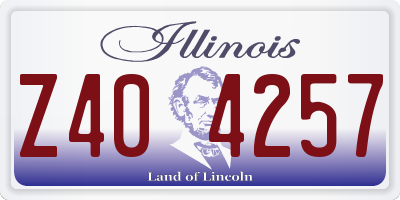 IL license plate Z404257