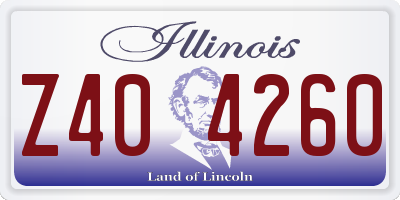 IL license plate Z404260