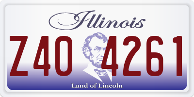 IL license plate Z404261
