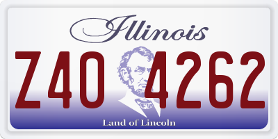 IL license plate Z404262