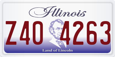 IL license plate Z404263
