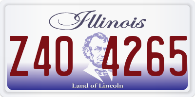 IL license plate Z404265