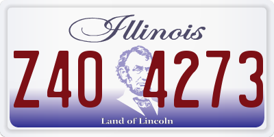 IL license plate Z404273