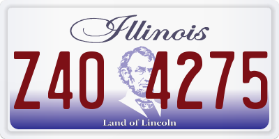 IL license plate Z404275