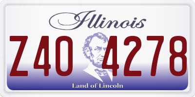IL license plate Z404278