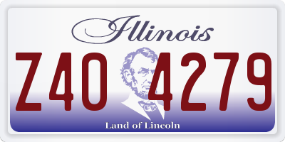 IL license plate Z404279